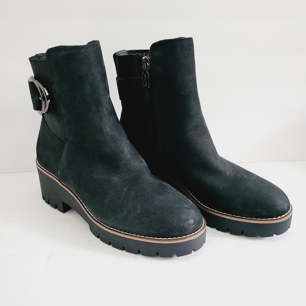 NEW Blondo Dagger Waterproof Suede Bootie in Black Size 7.5